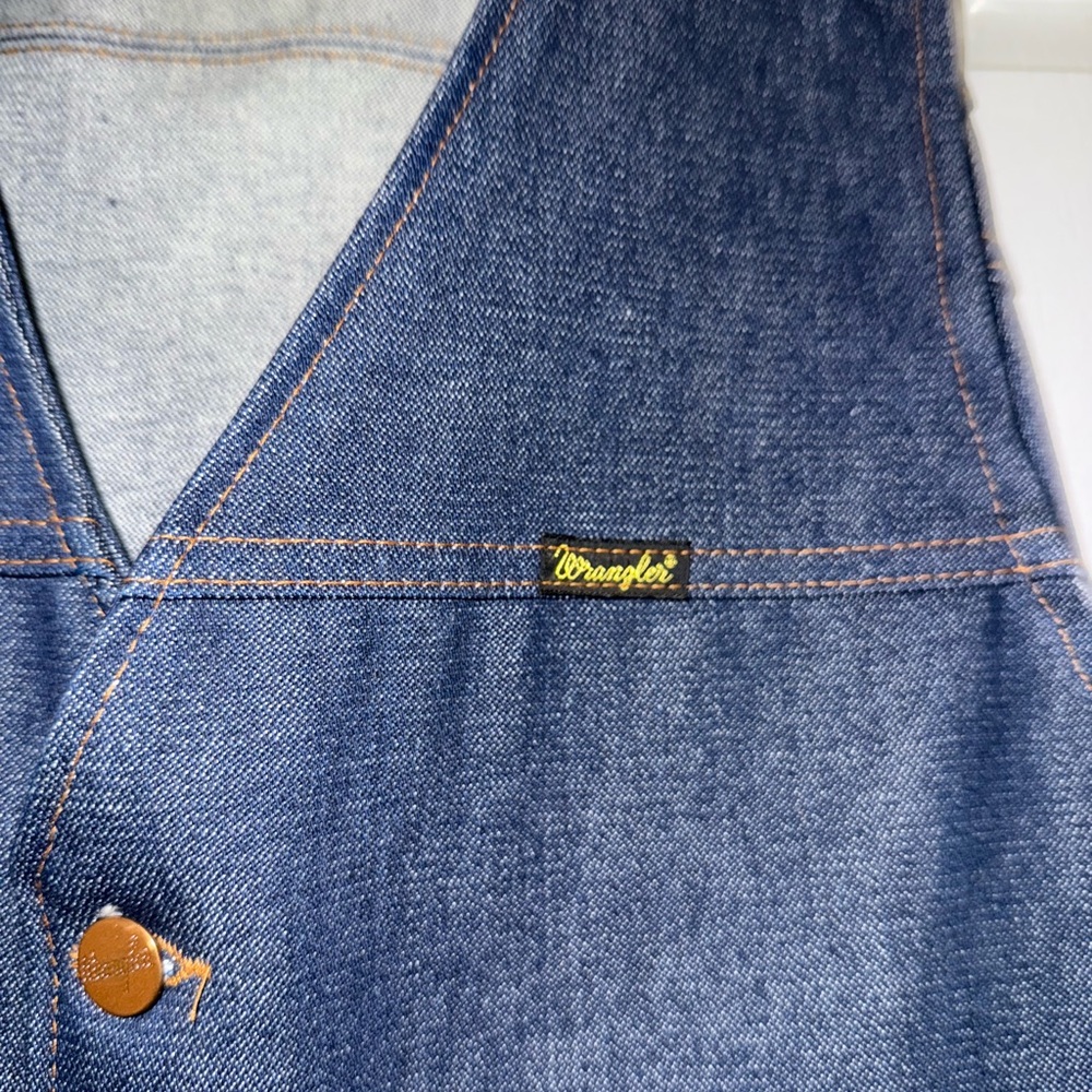 Wrangler 1970’s Deadstock Men's Denim Vest - Picture 3 of 5